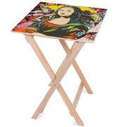 Stolik drewniany Mona Lisa Yellow-50x50 CM