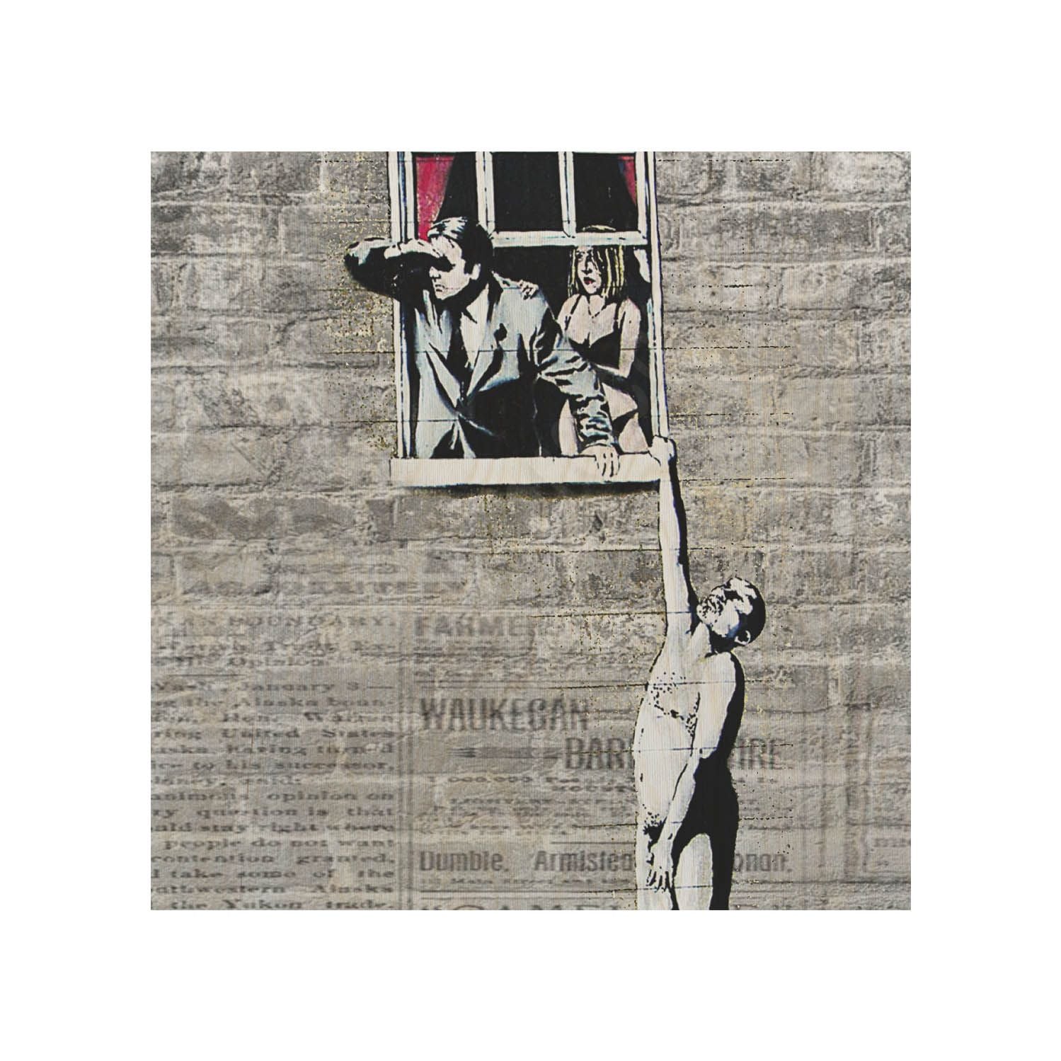 Stolik drewniany Naked Man-50x50 CM