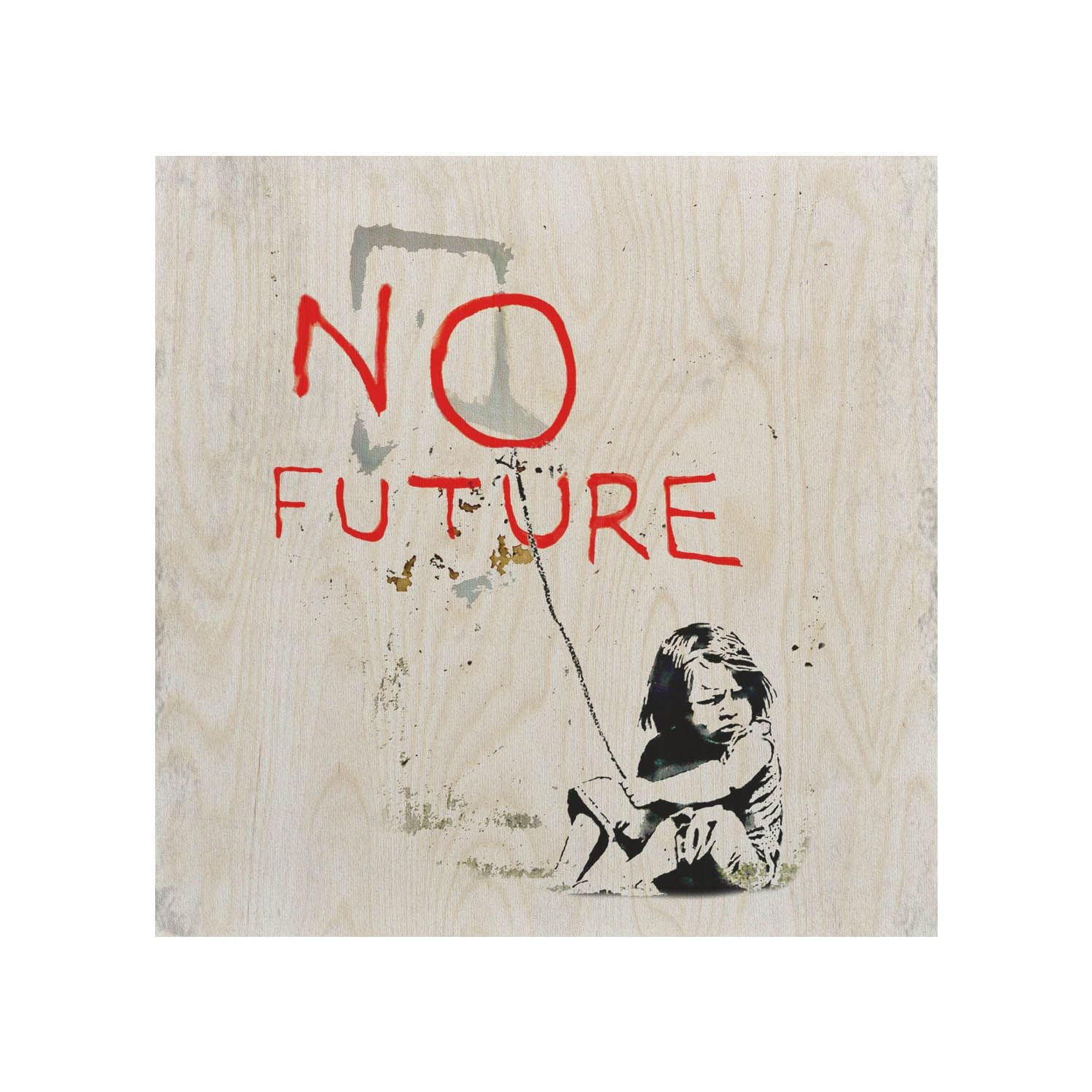 Stolik drewniany No Future-30x40 CM