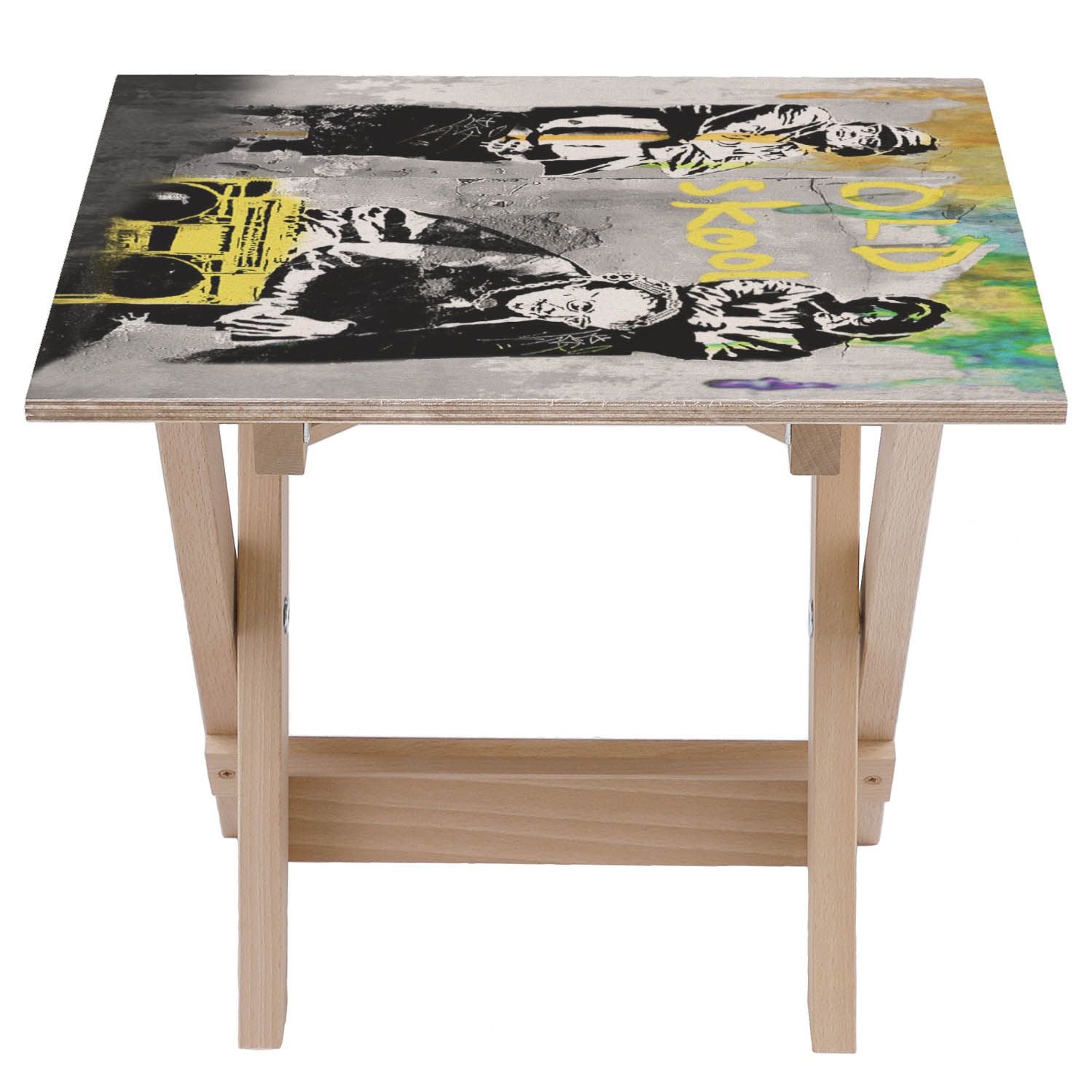 Wooden Table Old Skool-50x50 CM