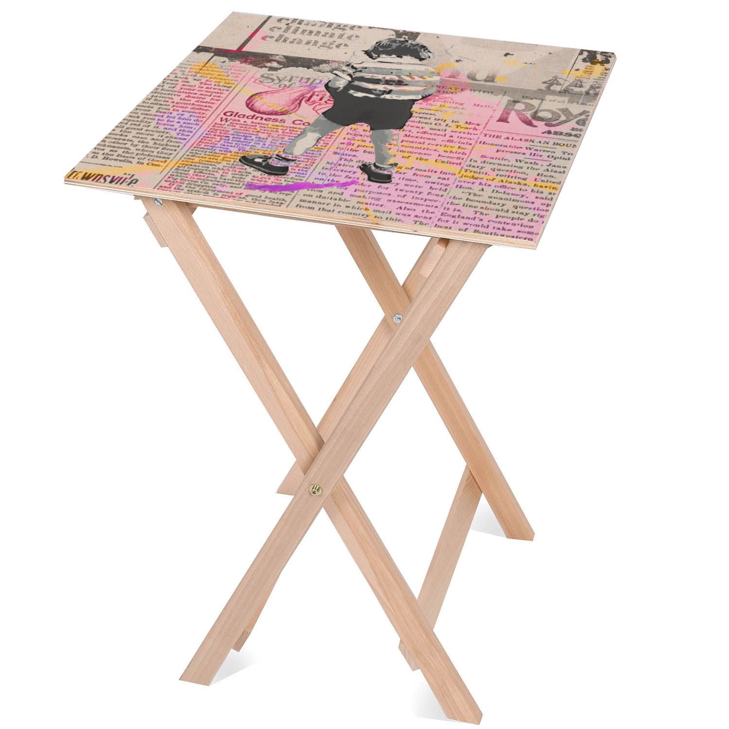 Stolik drewniany Oops-30x40 CM