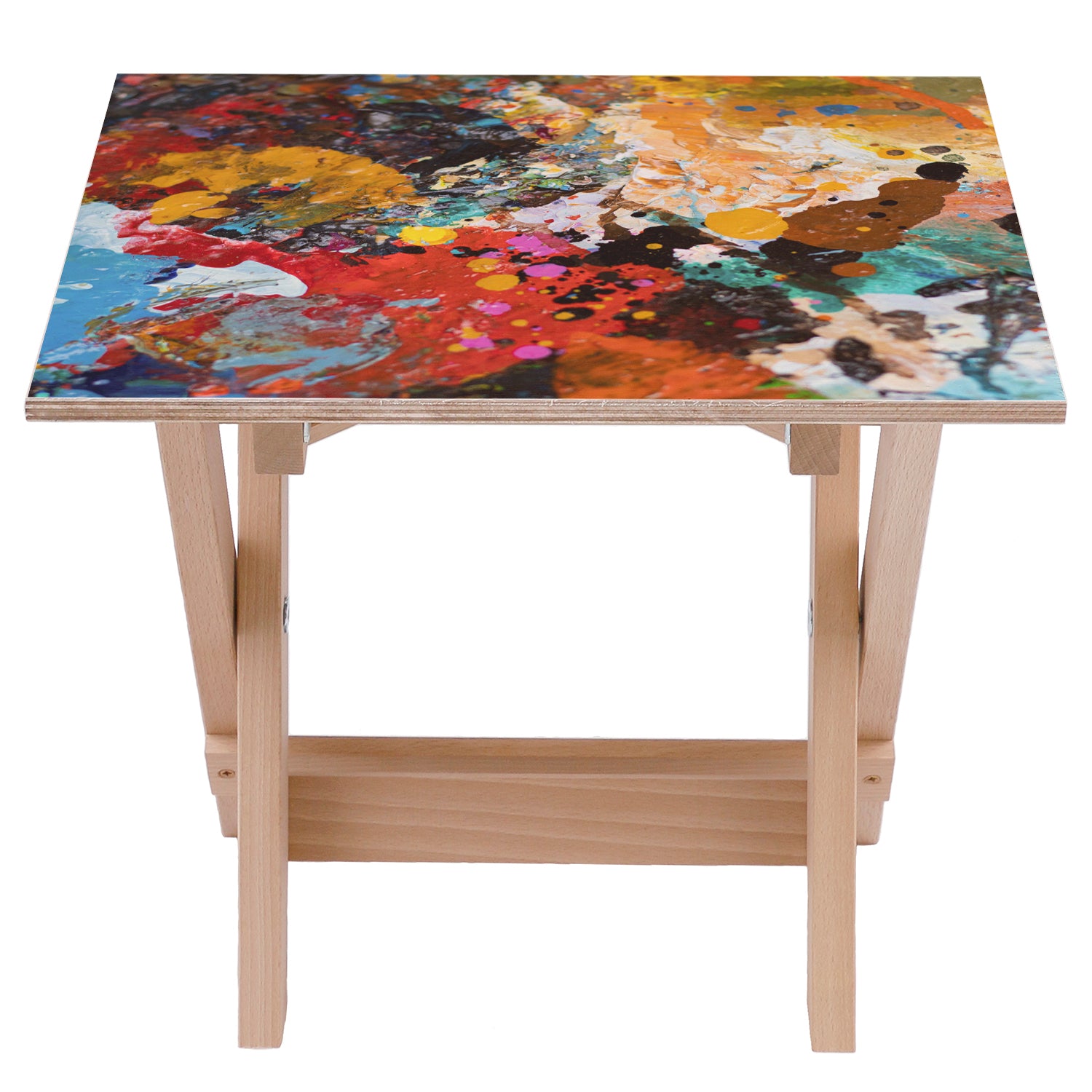 Stolik drewniany Paint-30x40 CM