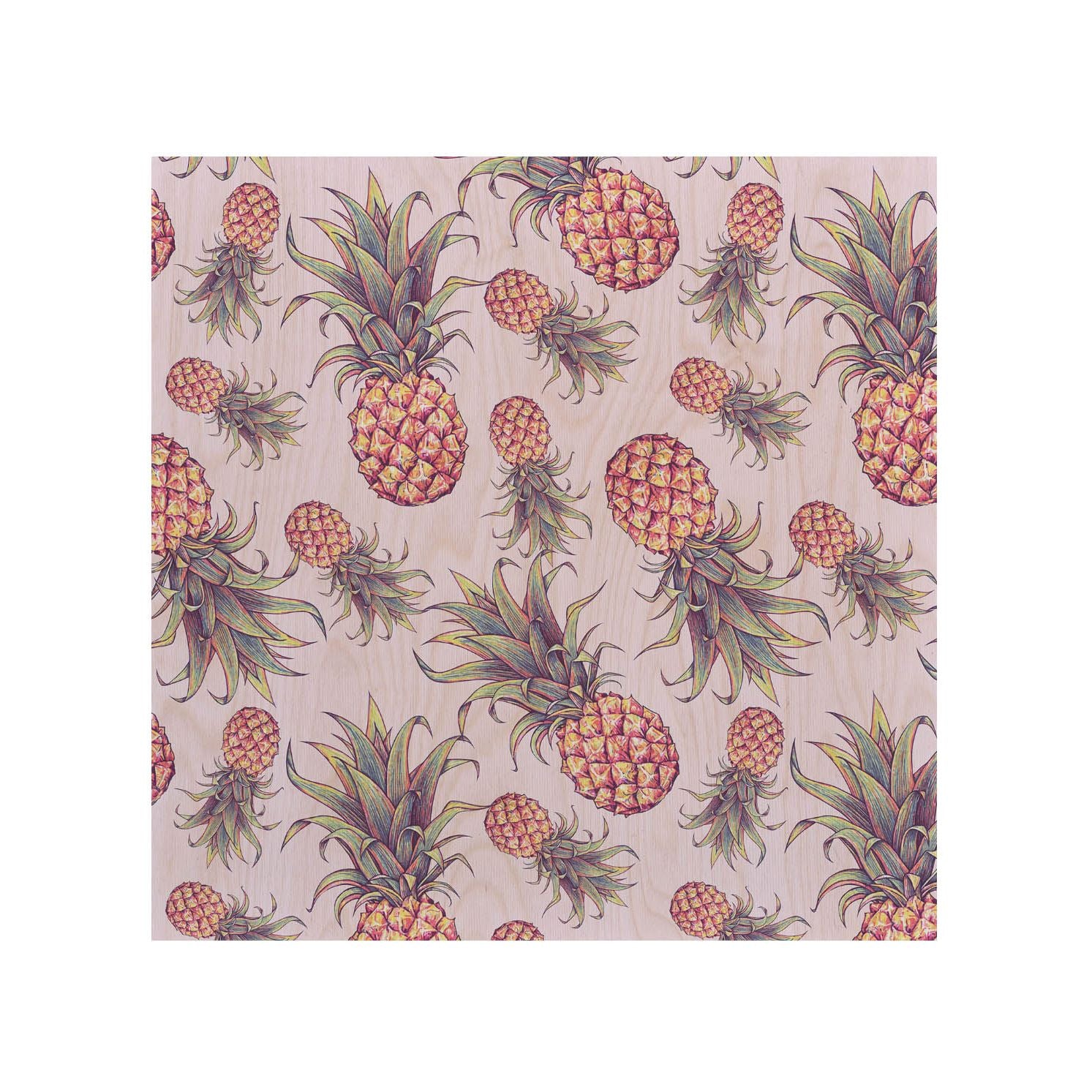 Stolik drewniany Pink Pineapple-50x50 CM