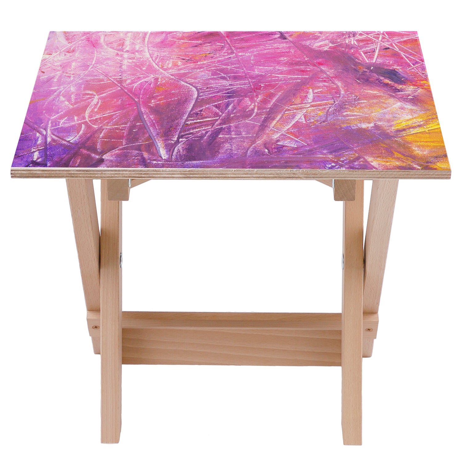 Wooden Table Pink-50x50 CM