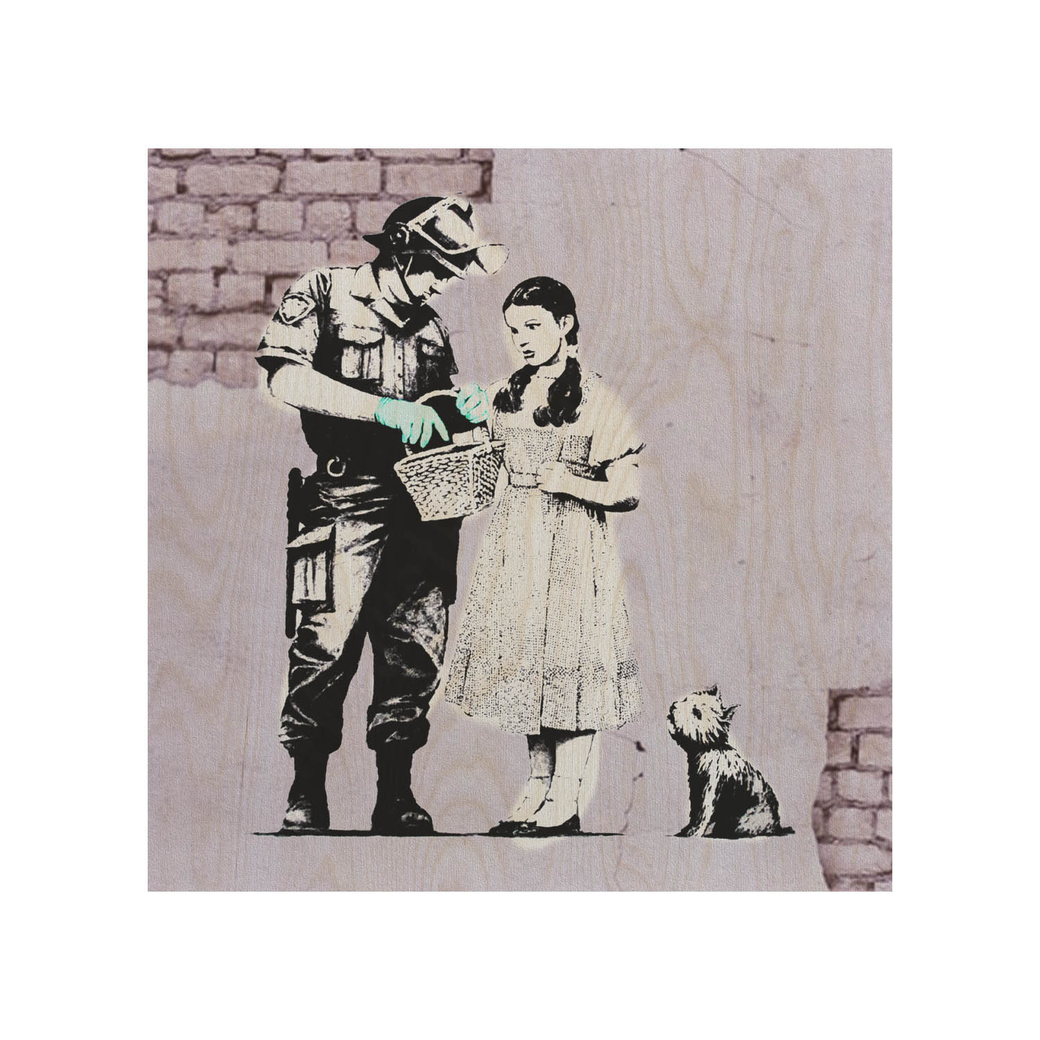 Stolik drewniany Policeman & Dhoroty-30x40 CM