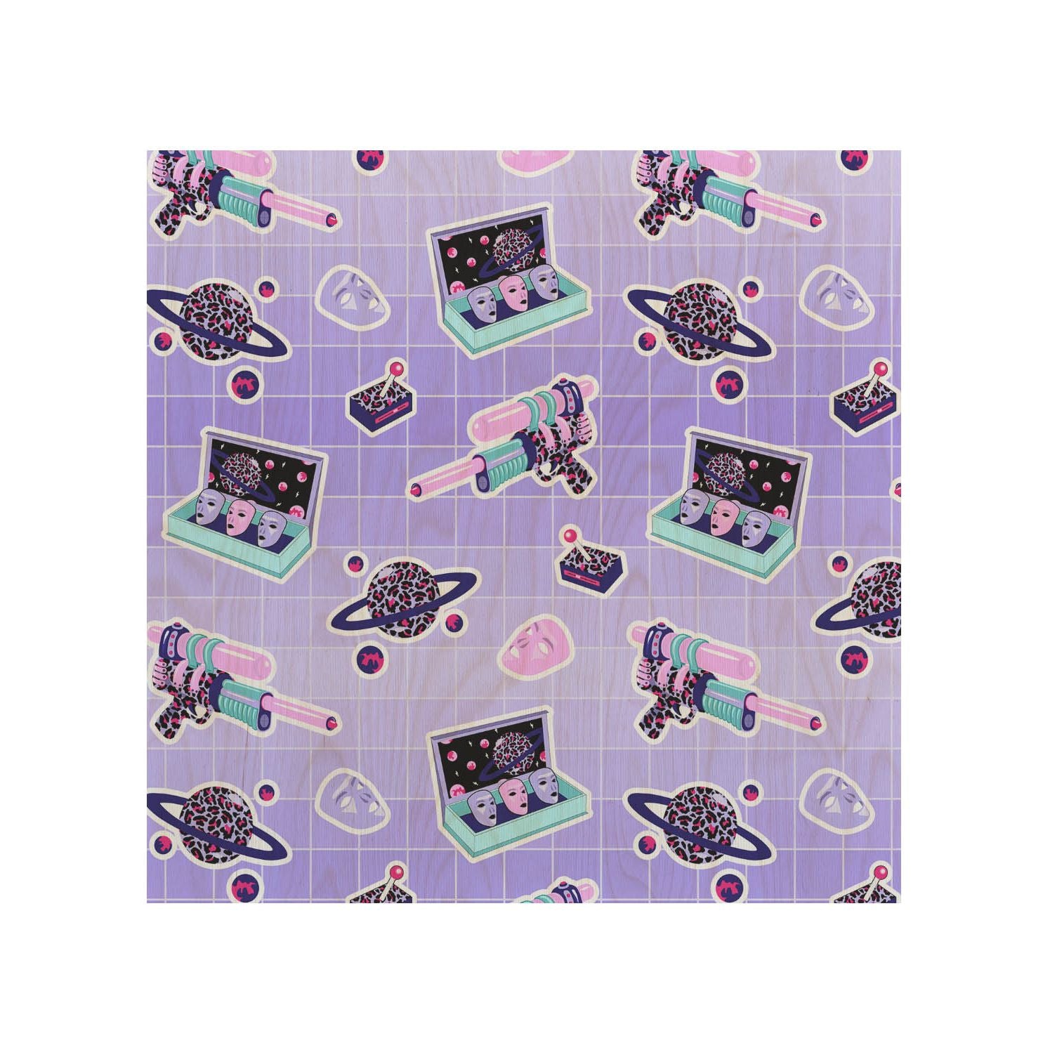 Stolik drewniany Purple World-50x50 CM