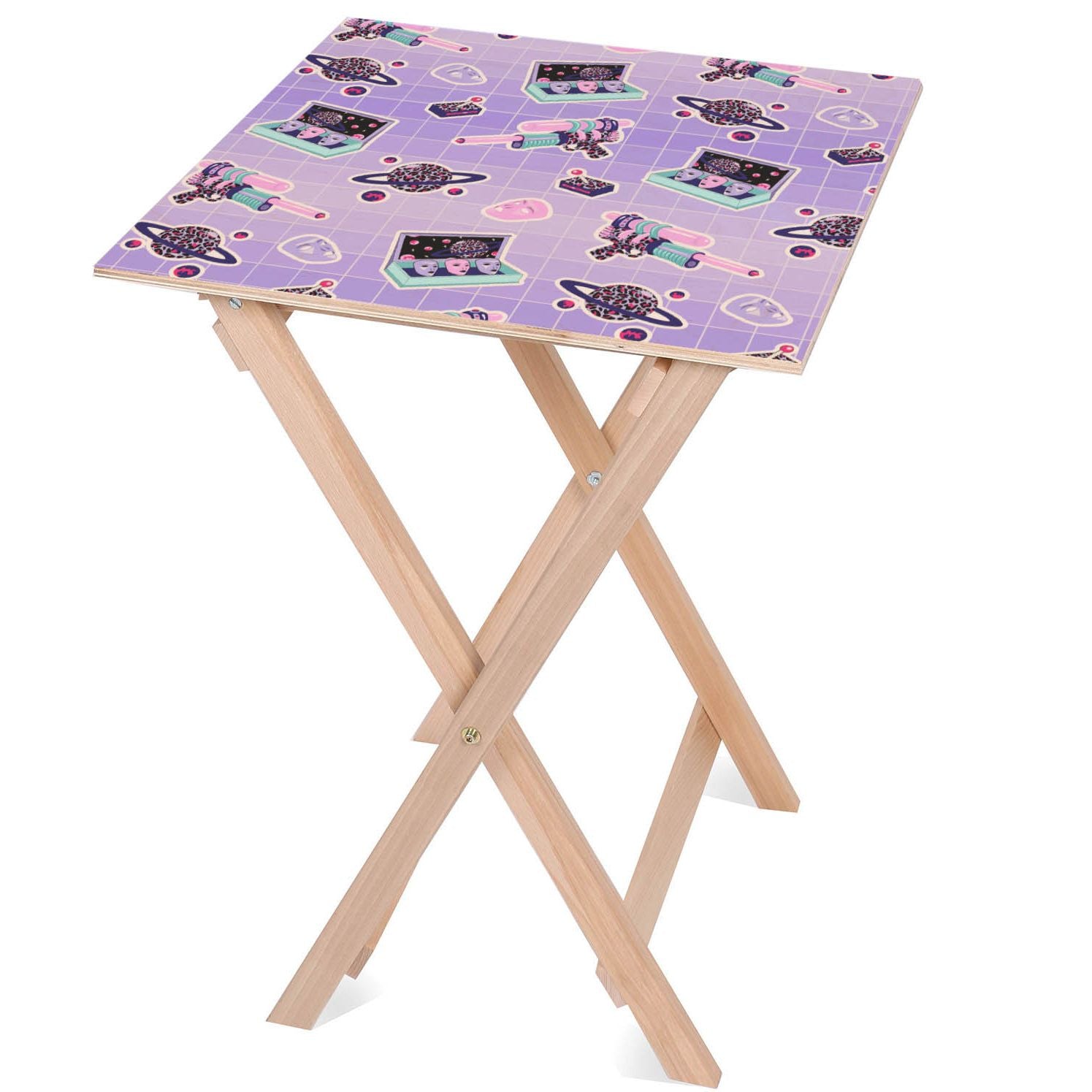 Stolik drewniany Purple World-50x50 CM
