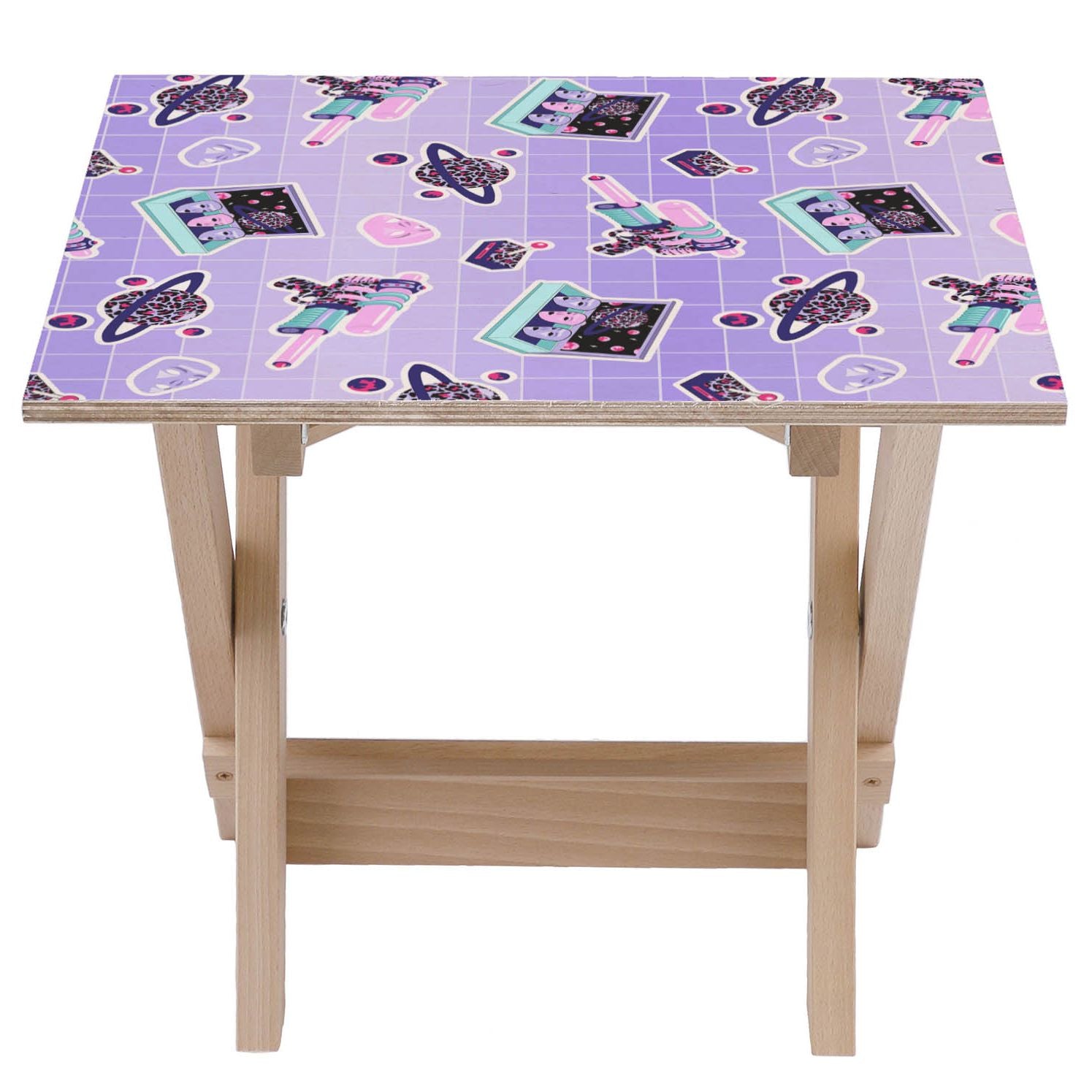 Stolik drewniany Purple World-30x40 CM