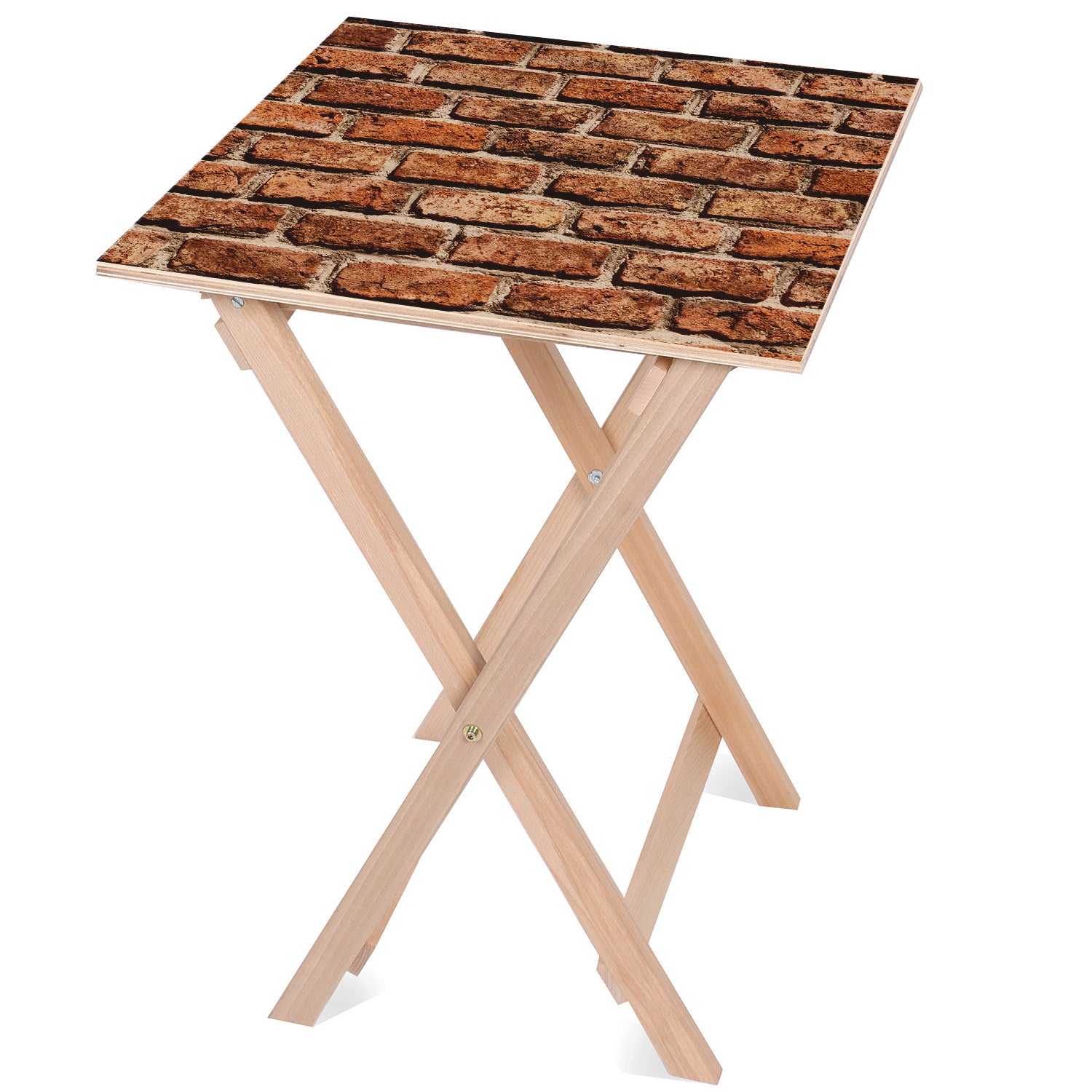 Stolik drewniany Red Brick-30x40 CM