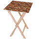 Stolik drewniany Red Brick-50x50 CM