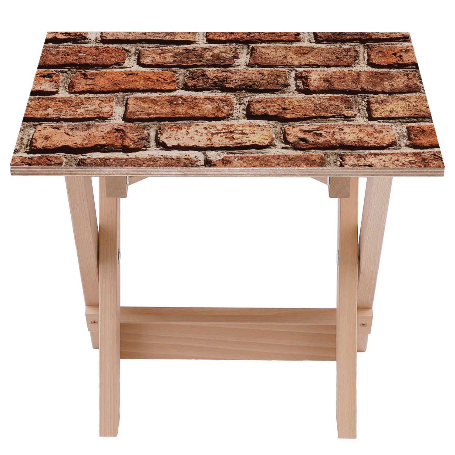 Stolik drewniany Red Brick-50x50 CM