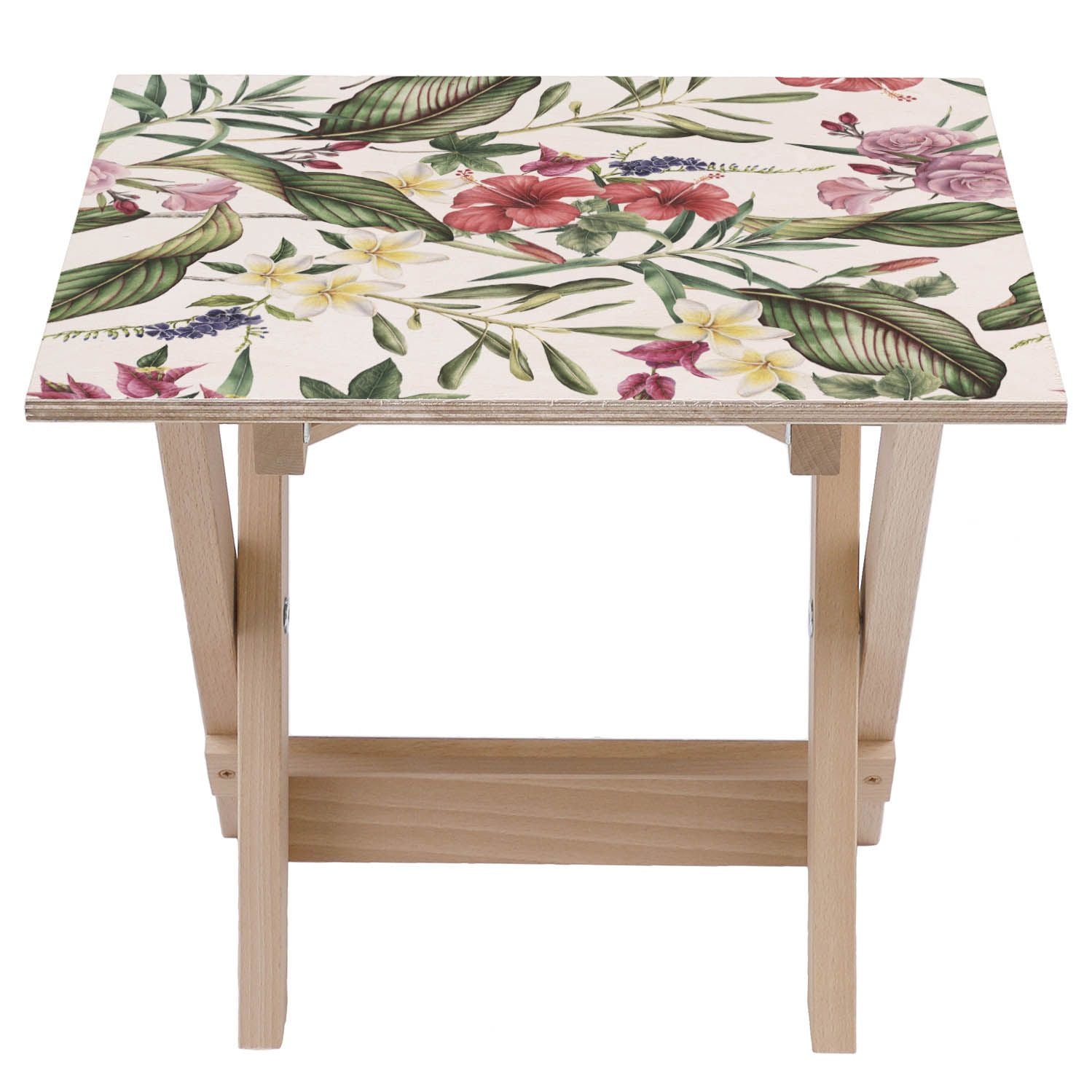 Holztisch Retro Tropische Blumen-30x40 CM