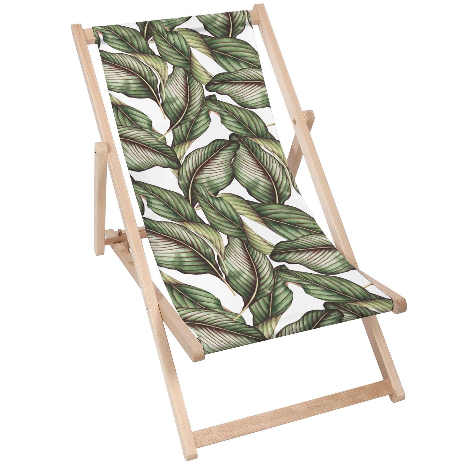 Stolik drewniany Retro Tropical Leaves-50x50 CM