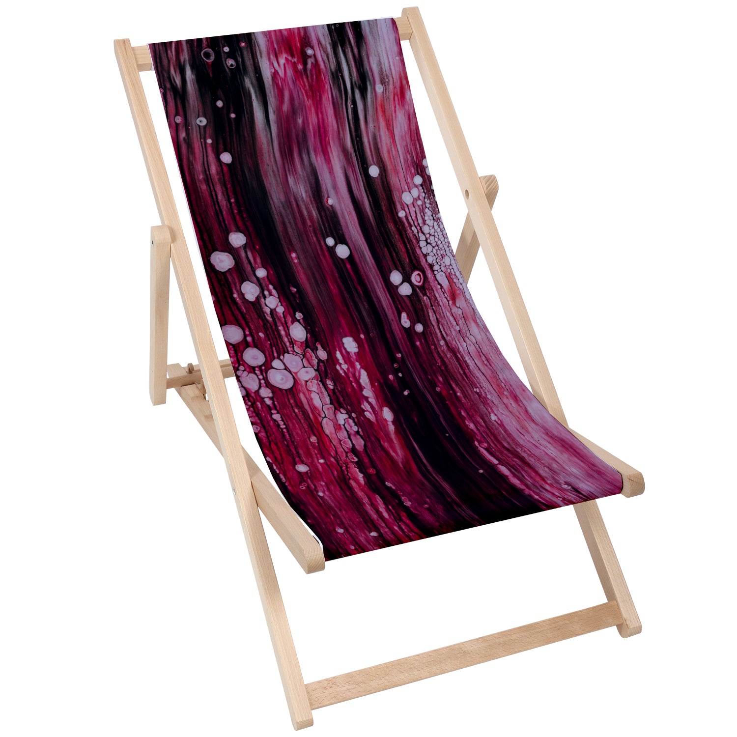 Holztisch Smudges Red-50x50 CM