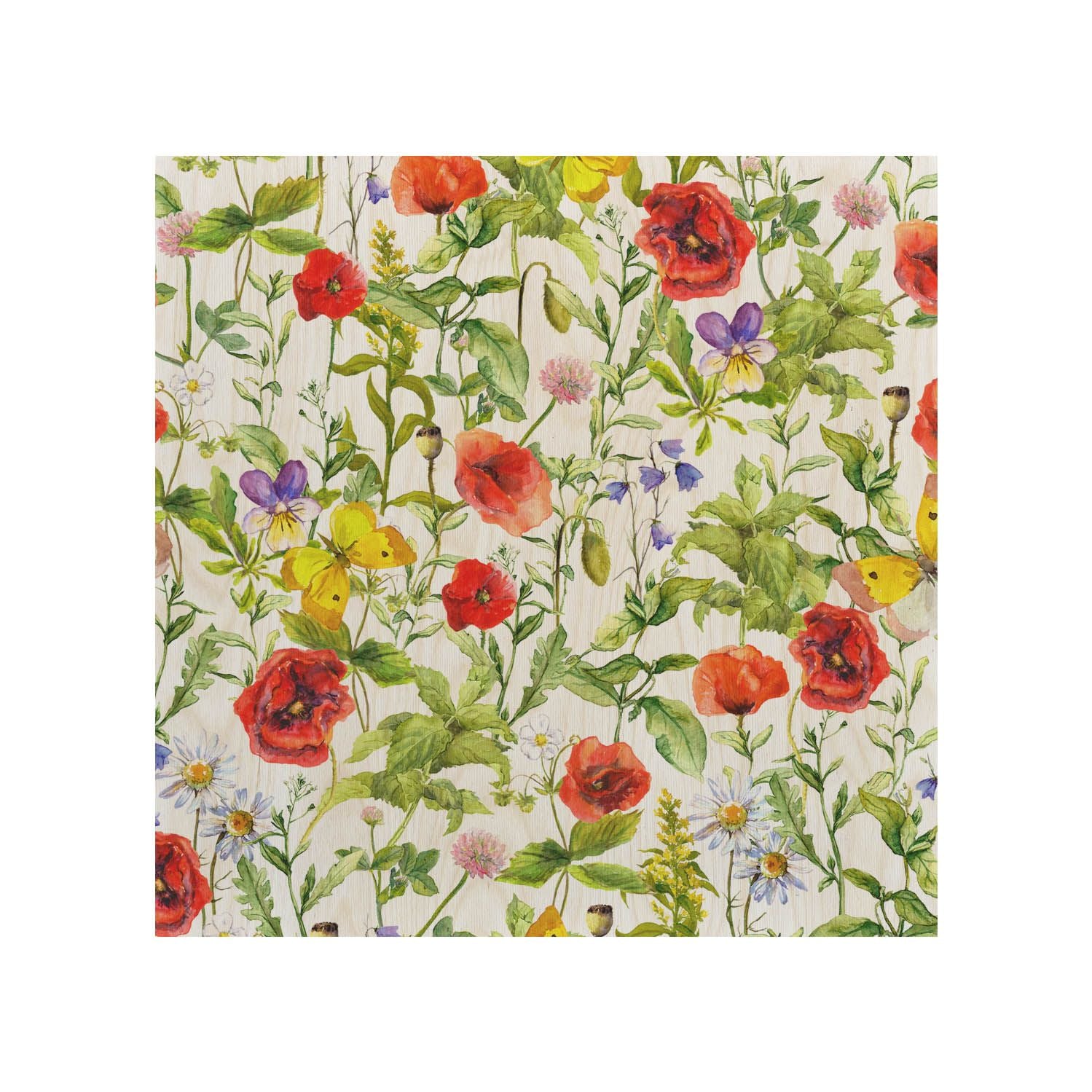 Stolik drewniany Summer Flowers Poppies