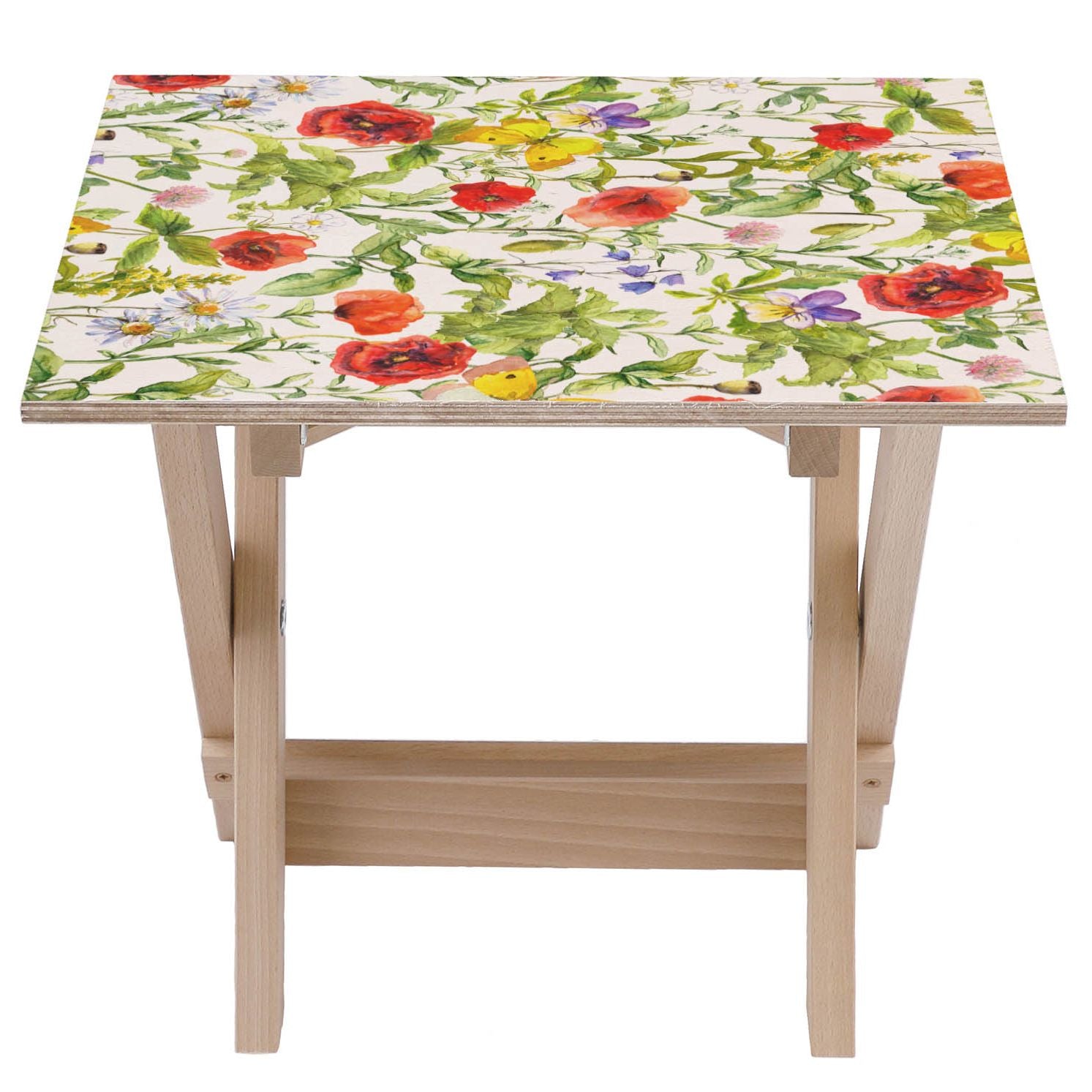 Stolik drewniany Summer Flowers Poppies-30x40 CM