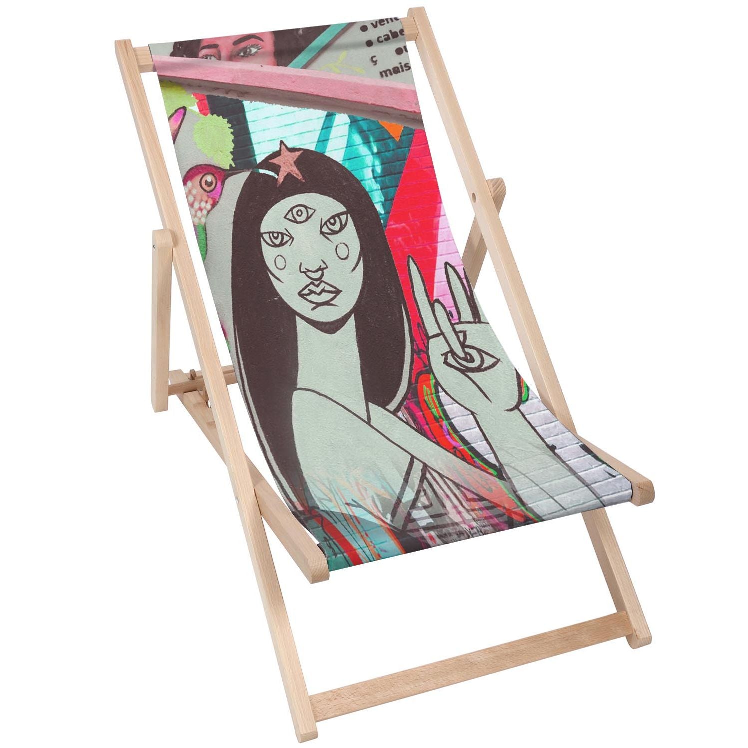Stolik drewniany Three Eyed Woman-30x40 CM