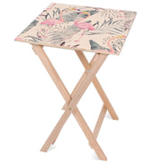 Stolik drewniany Tropical Flamingo-50x50 CM