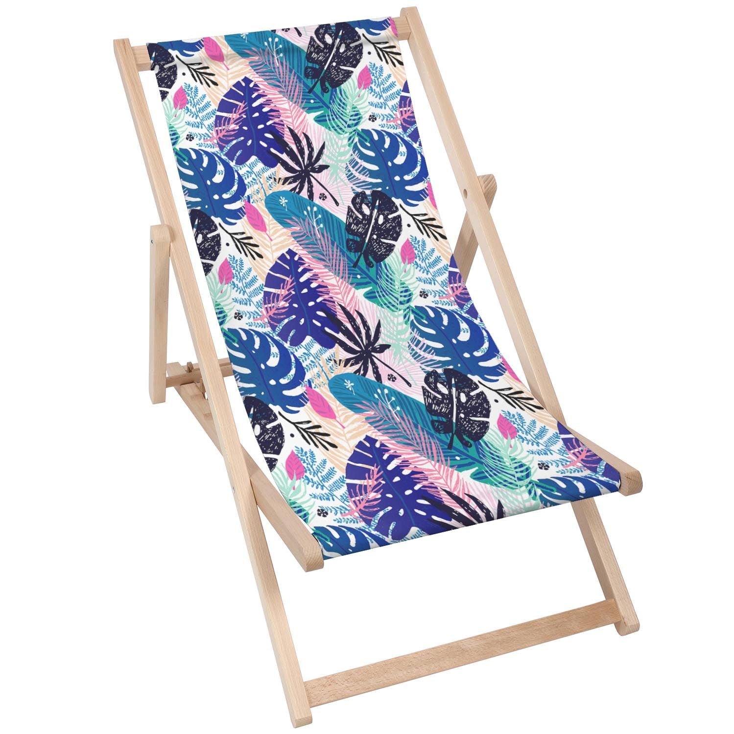 Stolik drewniany Tropical Leaves Art-30x40 CM