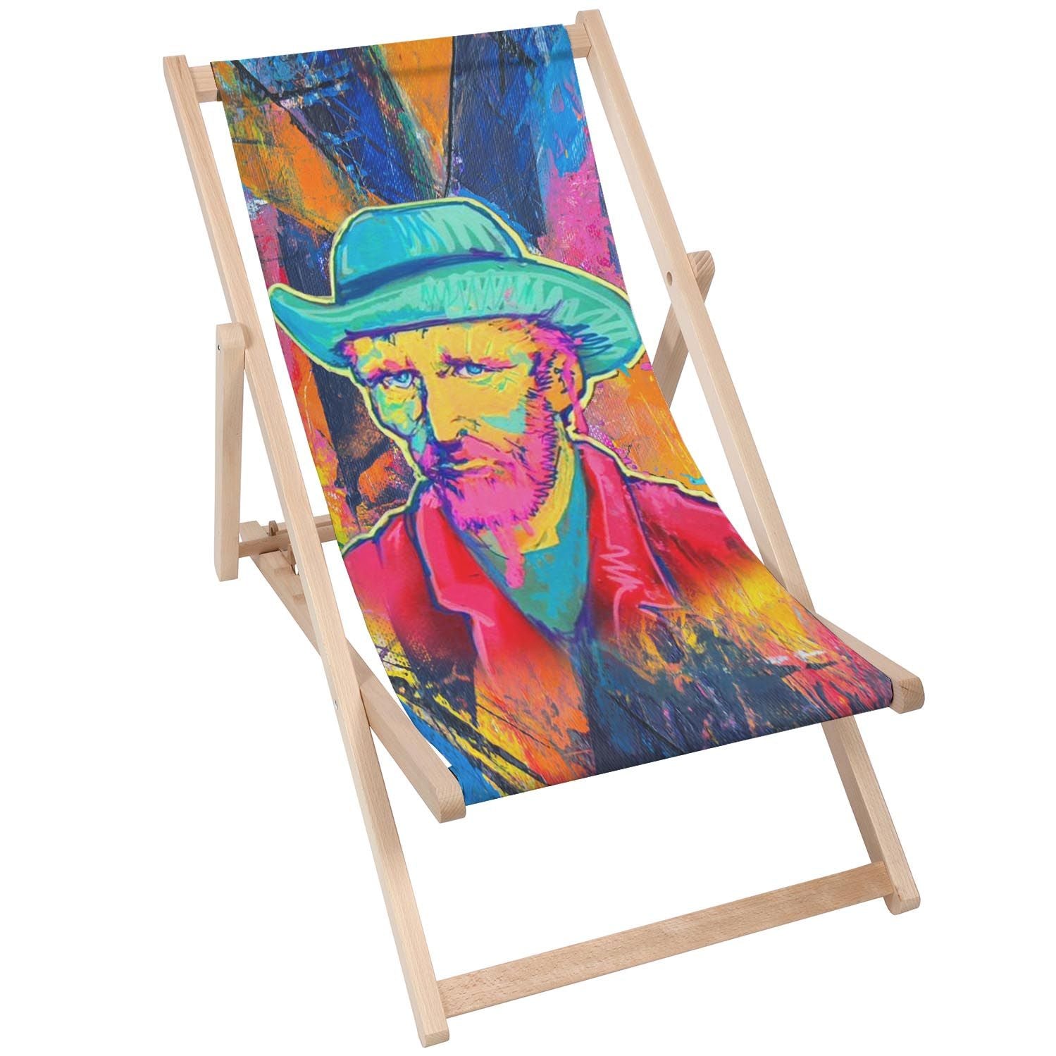 Stolik drewniany Van Gogh With A Straw-50x50 CM