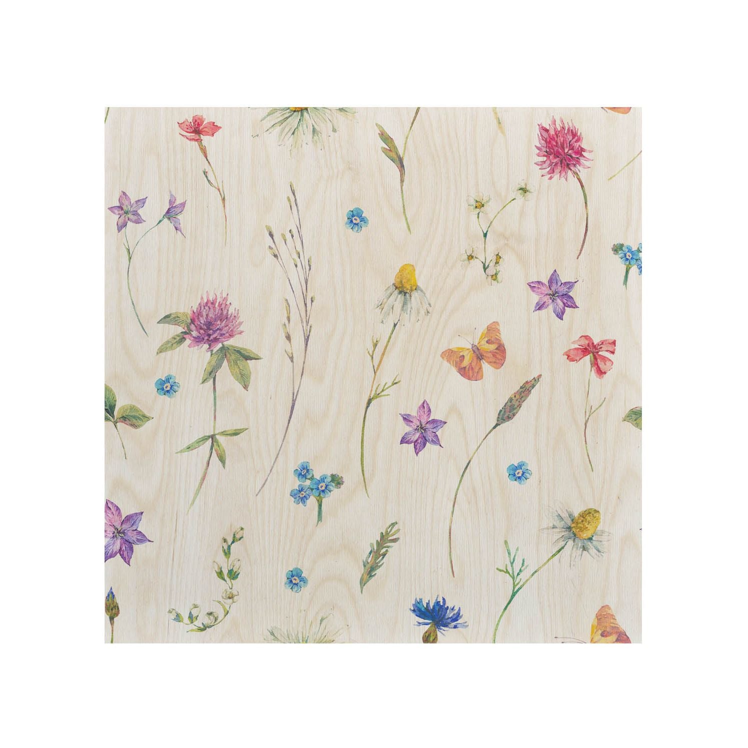 Stolik drewniany Watercolor Wild Flowers-30x40 CM