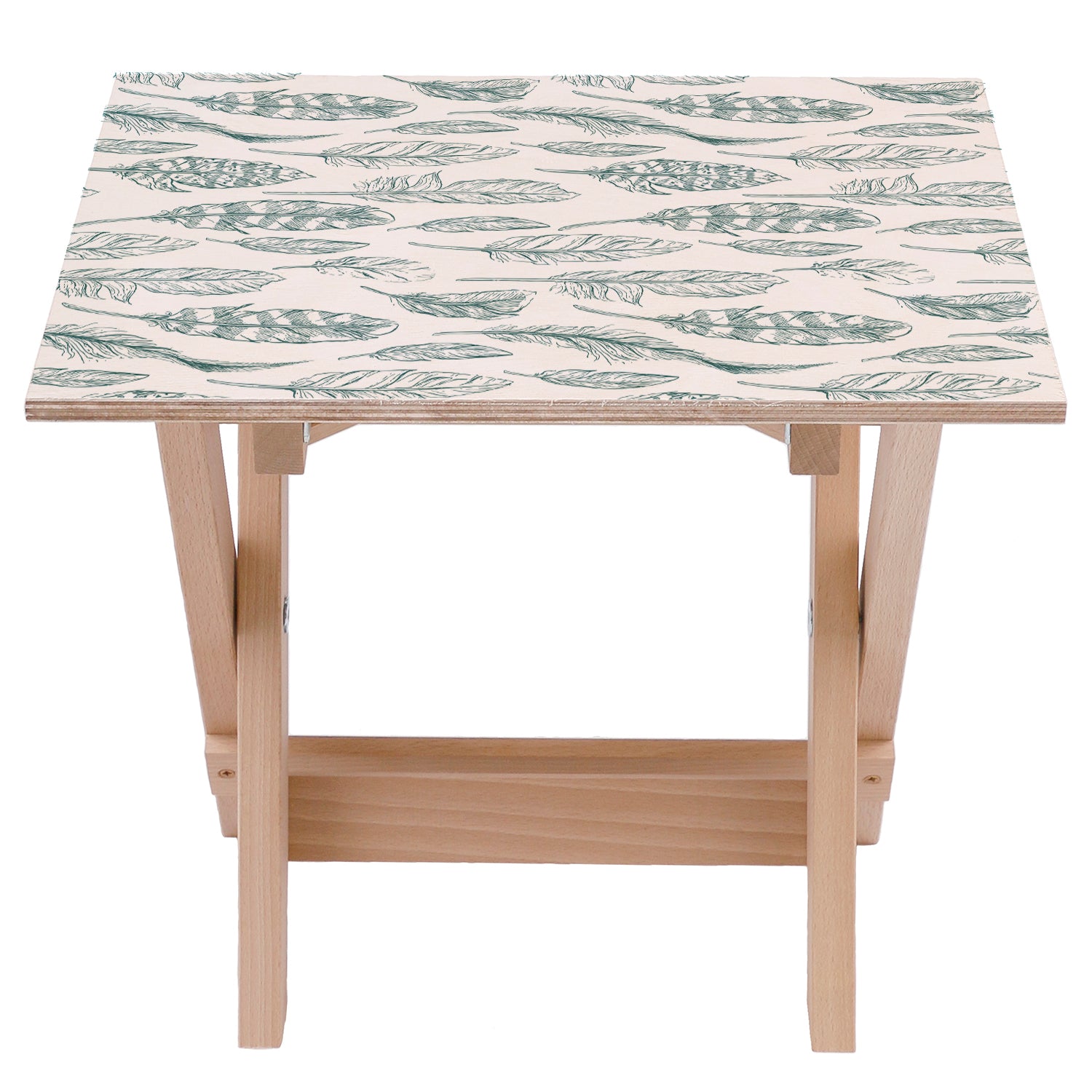 Stolik drewniany Green on White-50x50 CM