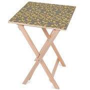 Wooden Table Green Swirls
