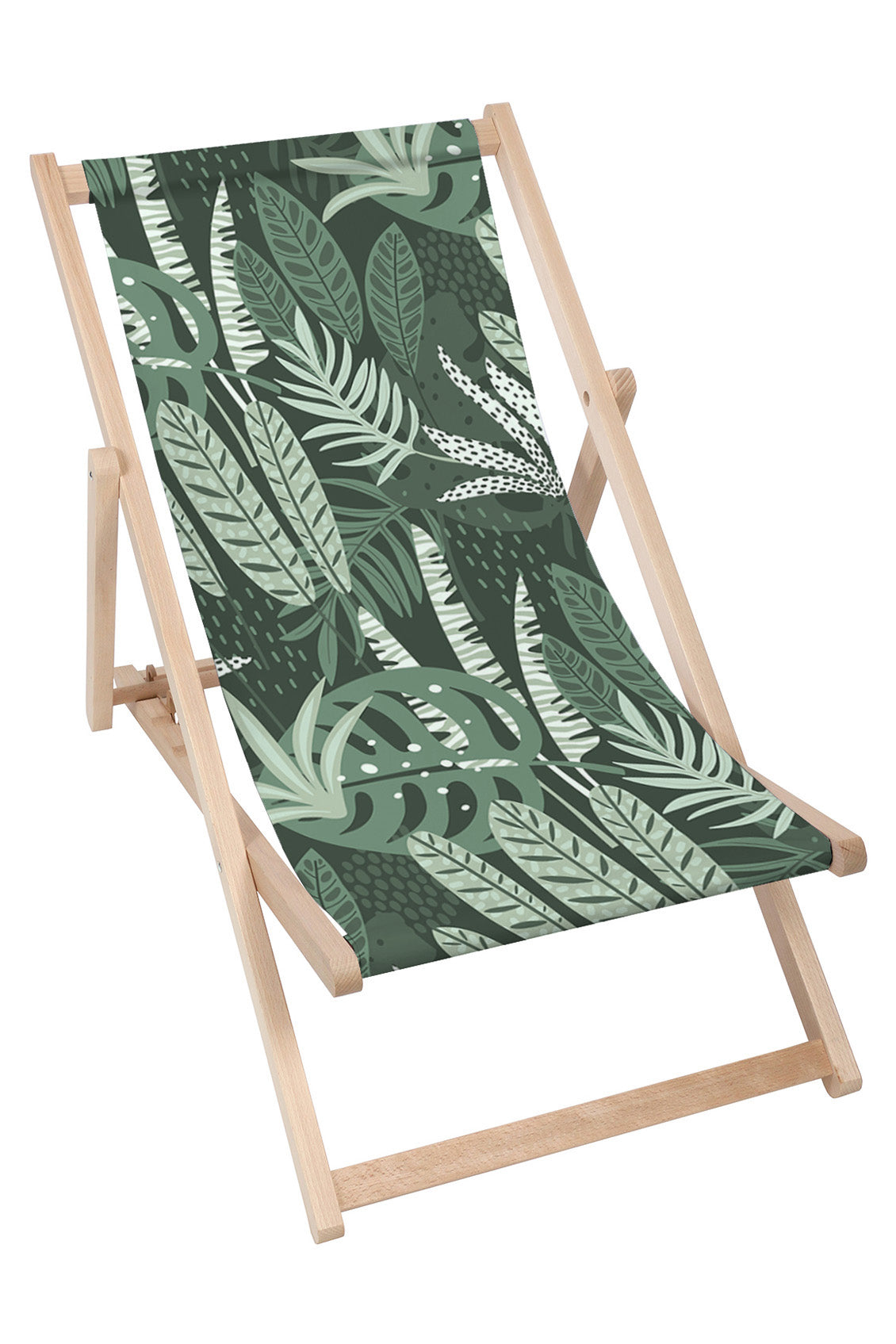Leżak drewniany Tropical Green Jungle