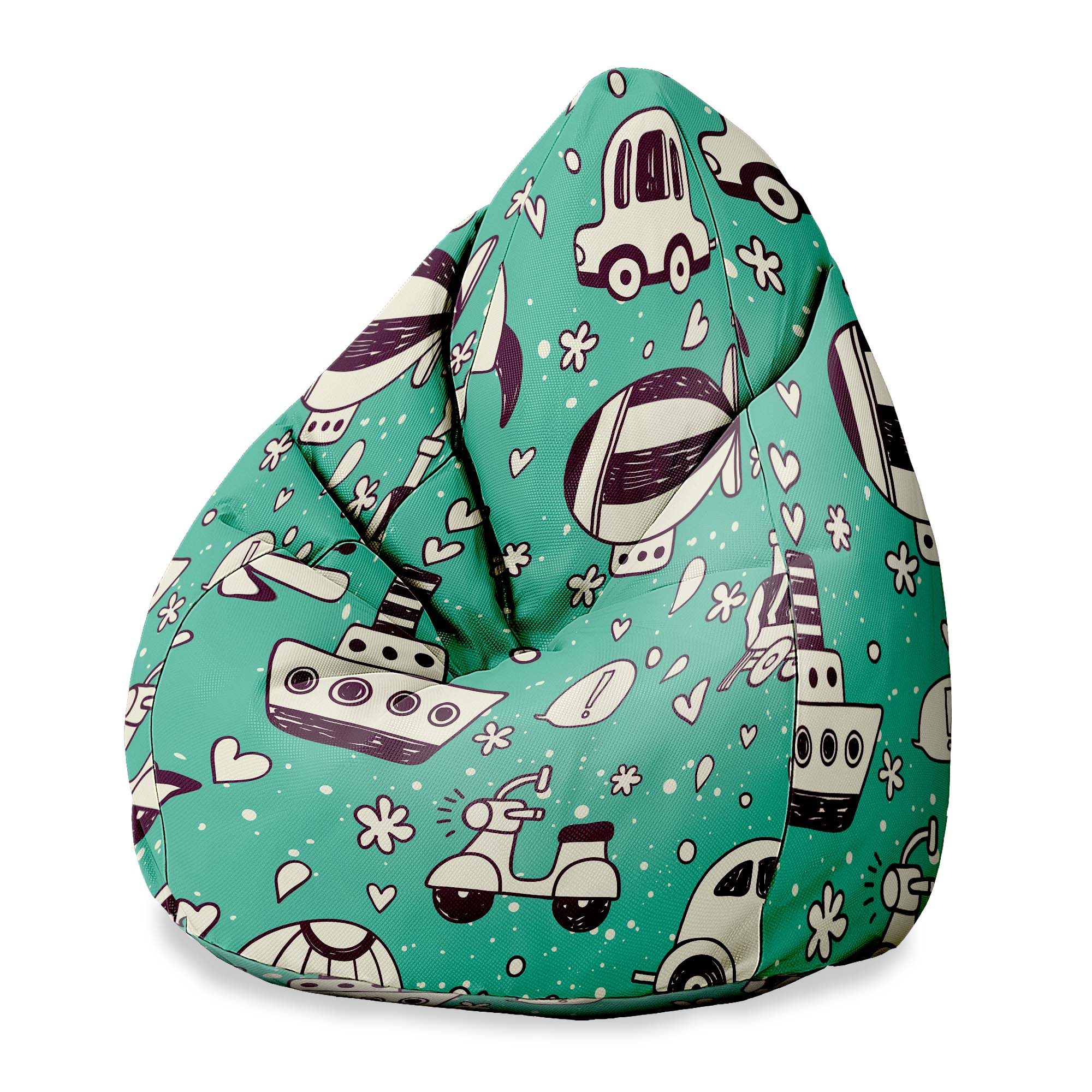 Puf Pearshape Vintage Cars-M