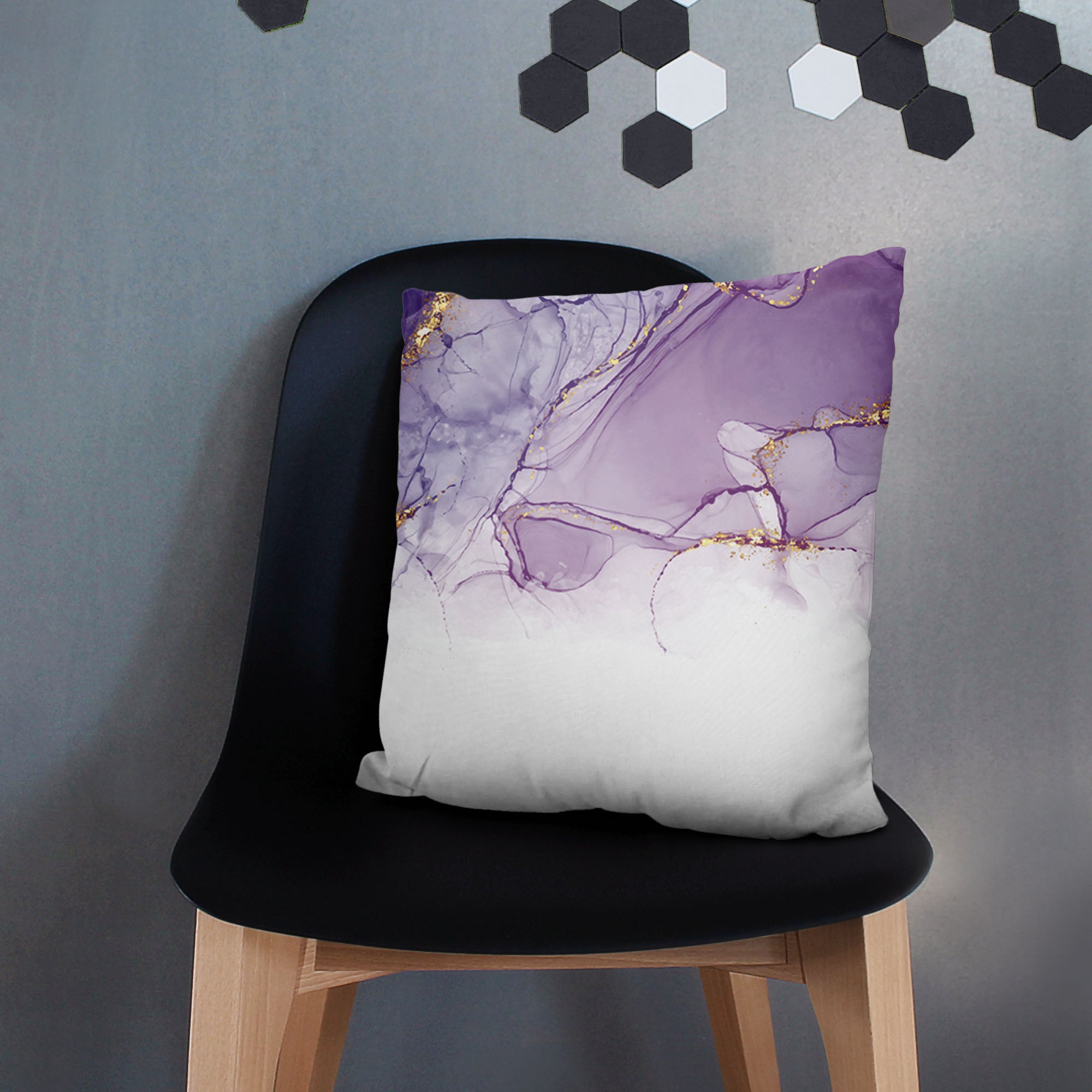 Kissen Aquarell Abstrakt Violett-Velvet