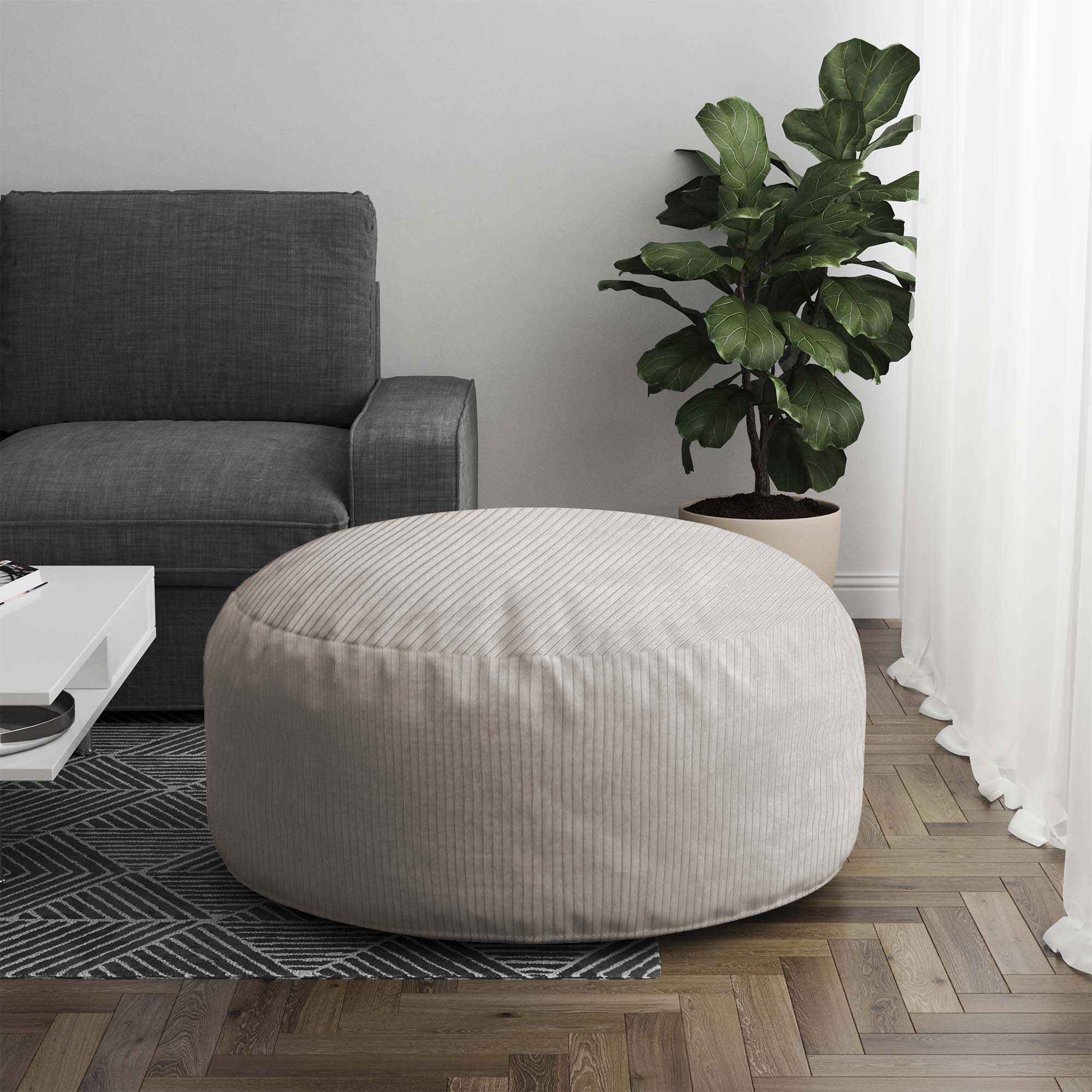 Puf Roller White Dove