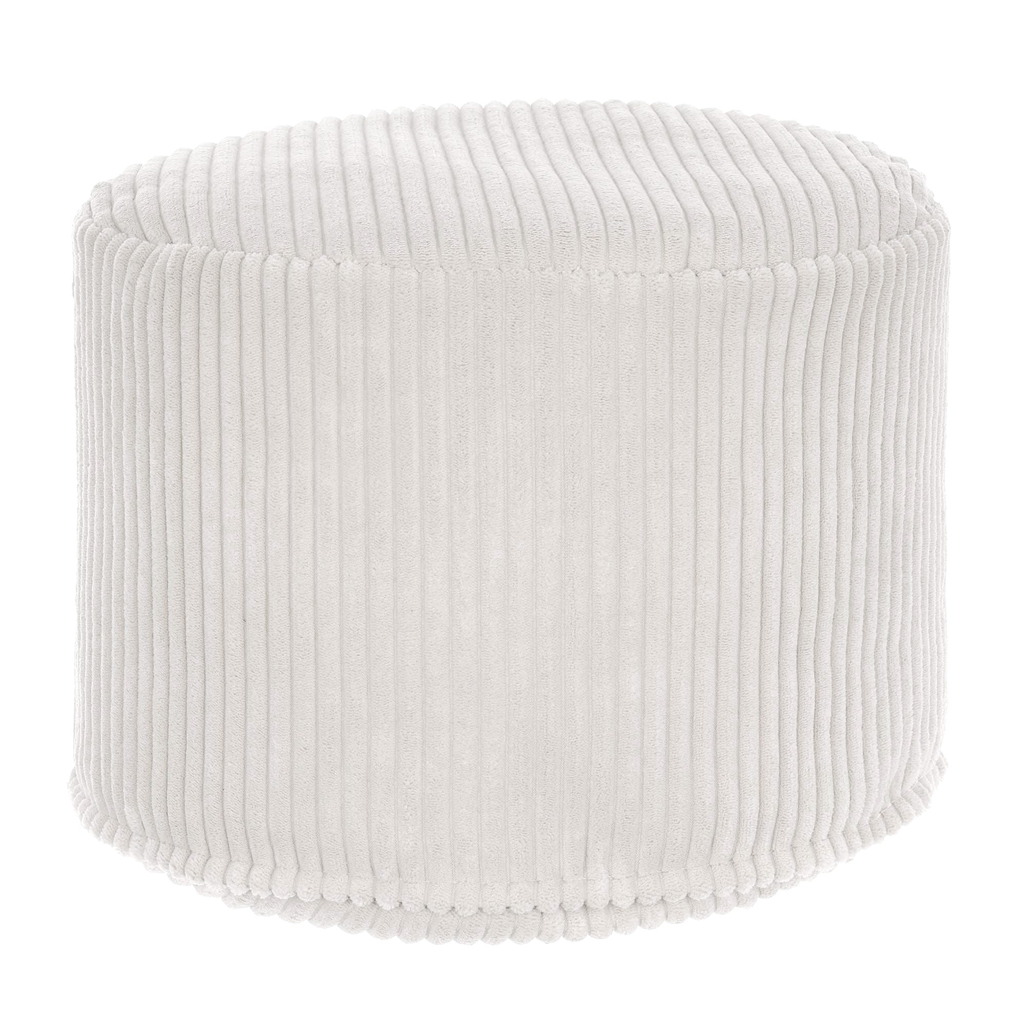 Puf okrągły podnóżek Lincoln White Dove