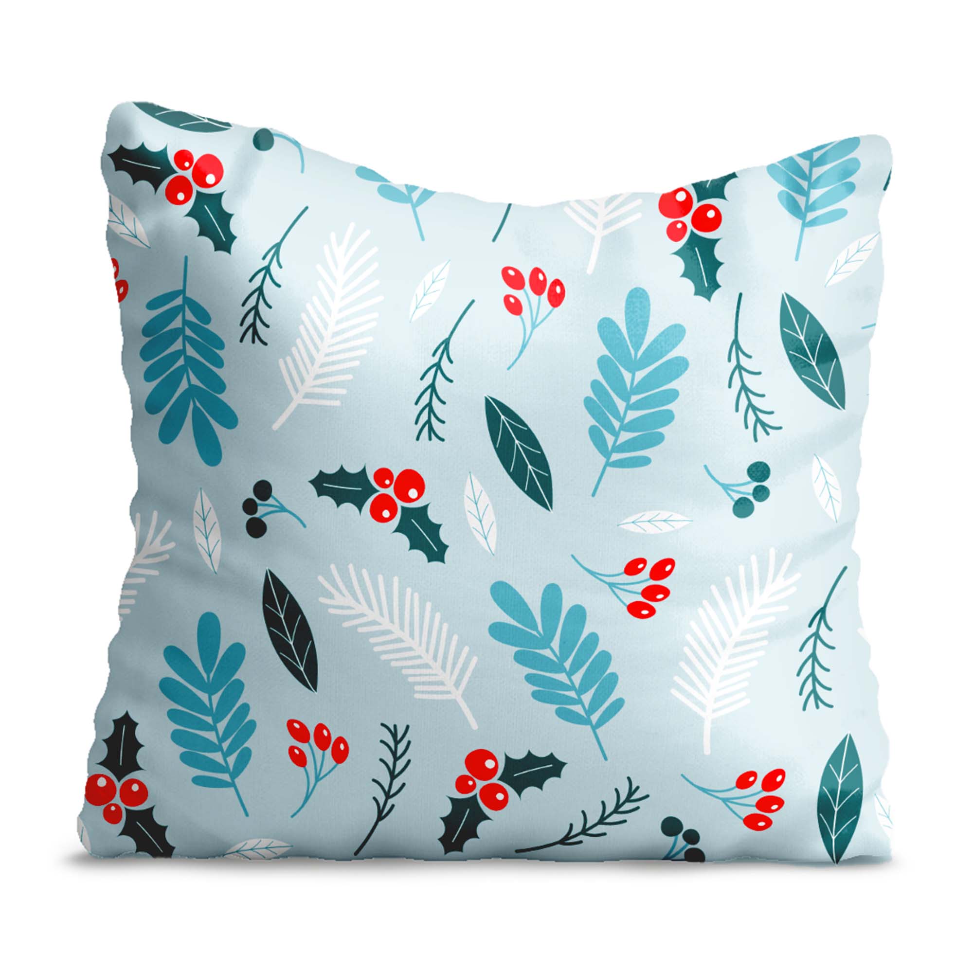 Polštář Winter Seamless Pattern s cesmínovými bobulemi - Panama