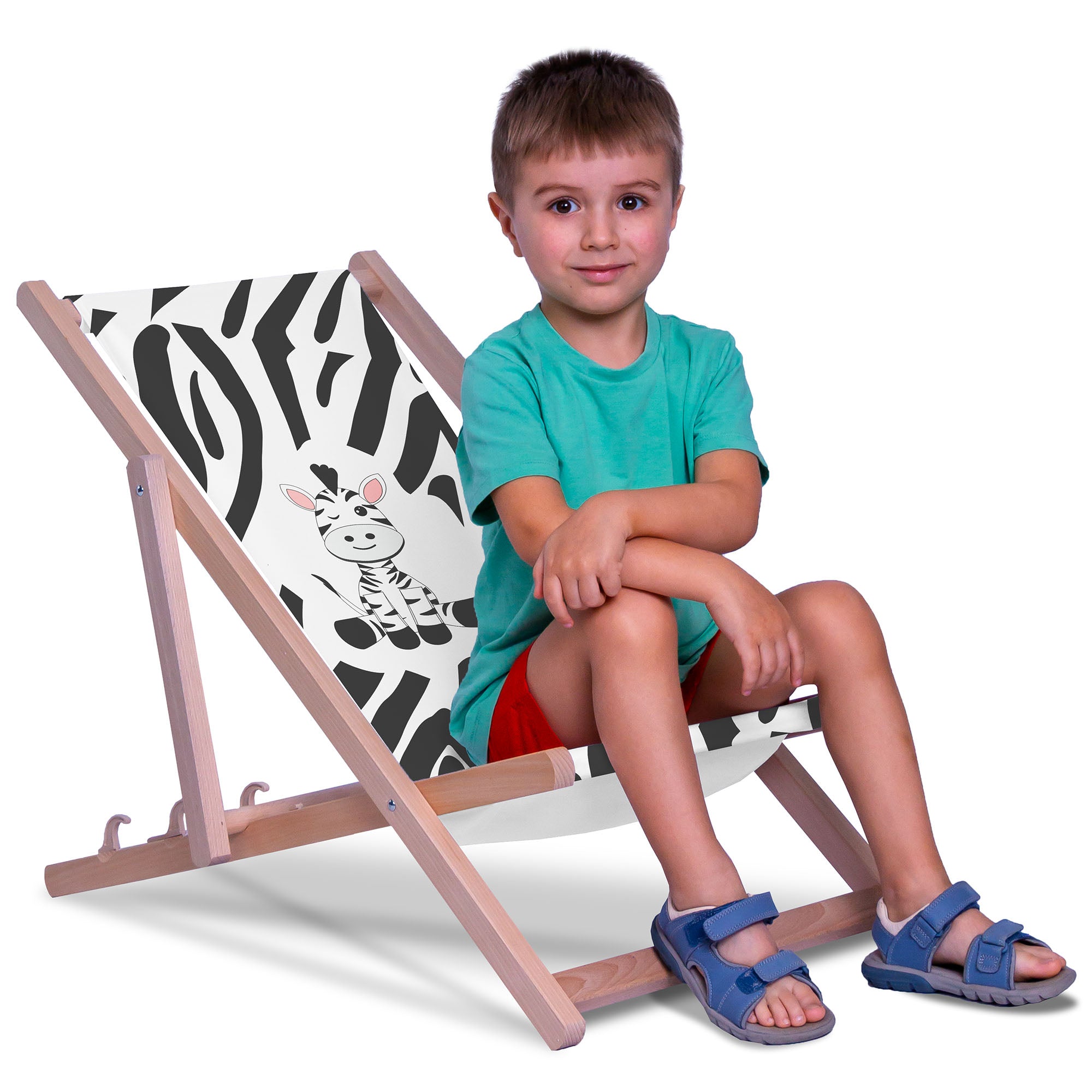 Leżak drewniany Zig zebra-M
