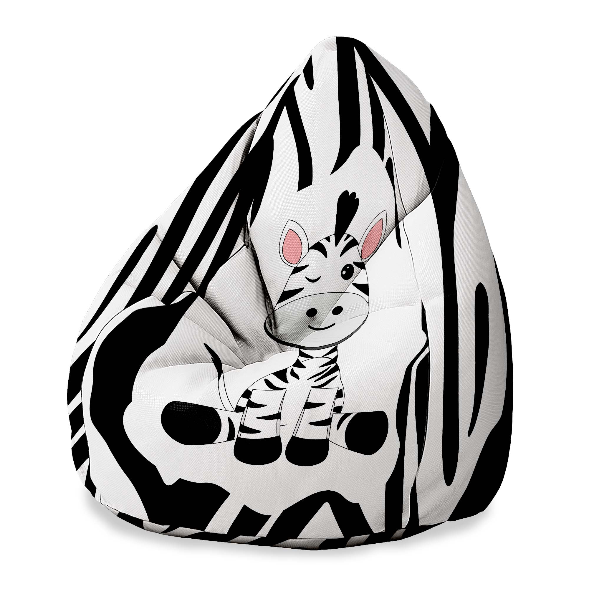 Pearshape Pouf Zig Zebra-S
