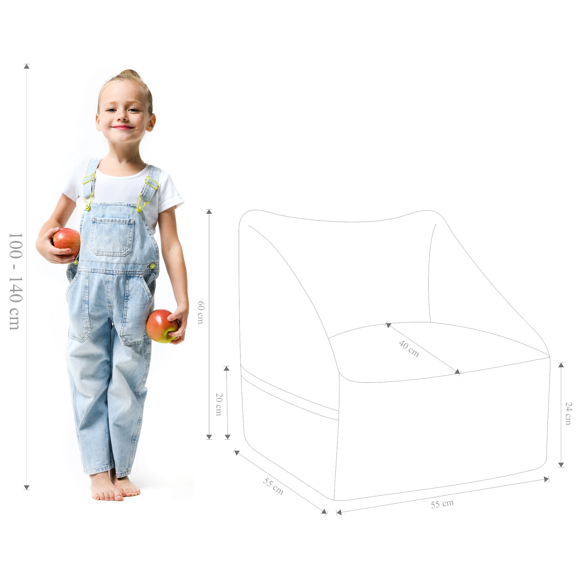 Fotel Dziecięcy Dark Olive