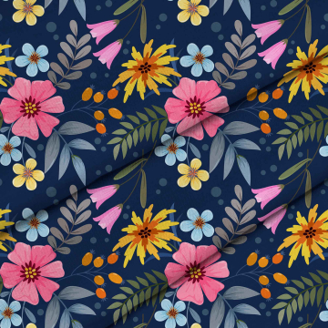 Tkanina Spring Flowers