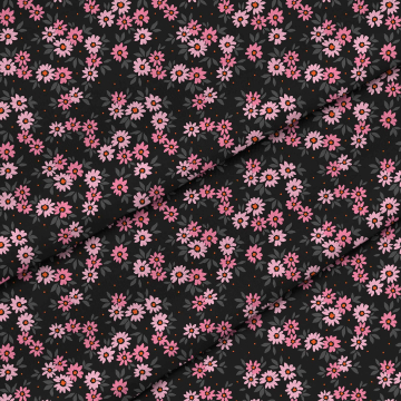 Tkanina Pink Flowers Pattern