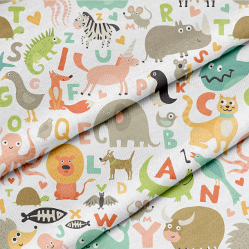 Tkanina Alphabet Animals