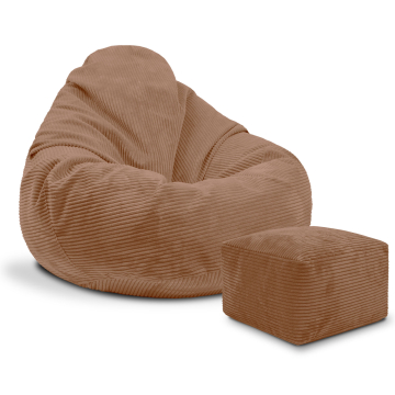 Puf Paradise z Podnóżkiem Brown Bear