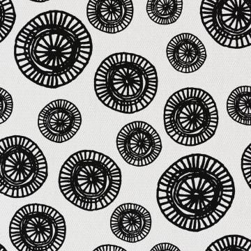 Tkanina Black On White Wheels