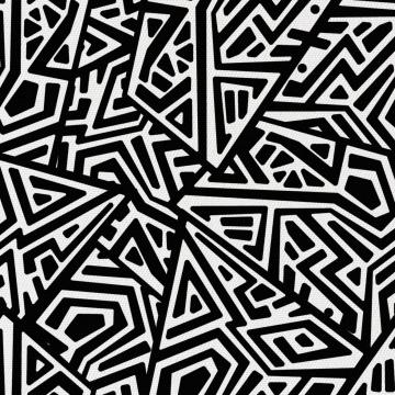 Tkanina Black Pattern