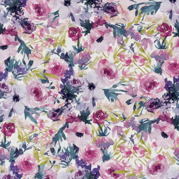 Tkanina Purple Flowers