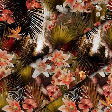 Tkanina Tropical Flowers