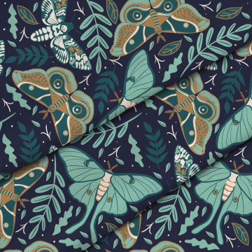 Tkanina Green Moths