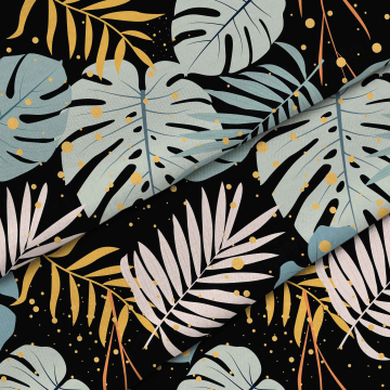 Tkanina Tropical Art Leaves