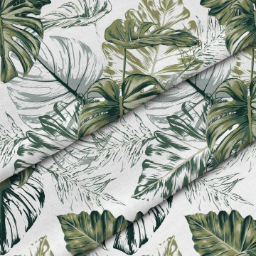 Tkanina Monstera Green Leaf
