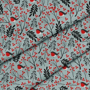 Tkanina Christmas Bullfinch