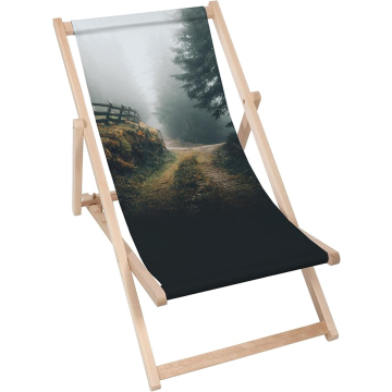 Leżak drewniany Foggy Landscape