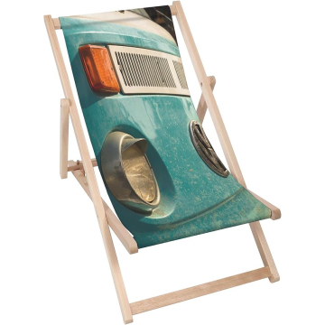 Leżak drewniany Blue Camper